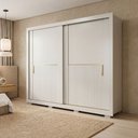 Ver imagem 2 de Guarda Roupas Casal 2 Portas de Correr com Espelho Interno 6 Gavetas 100% MDF Clara