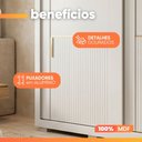 Ver imagem 7 de Guarda Roupas Casal 2 Portas de Correr com Espelho Interno 6 Gavetas 100% MDF Clara