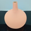 Ver imagem 4 de Vaso Decorativo Enfeite Planta Aparador Garrafa Cerâmica 20x18x18cm Pêssego