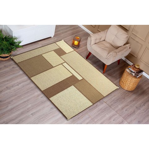 Tapete Sisal Sala Quarto Antiderrap. 2,00x2,50 Marrom S-632