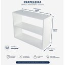 Ver imagem 2 de Armário Nicho Suspenso Multiuso em Mdf Branco 60x50x15cm (cxaxp)