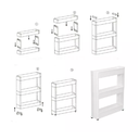 Ver imagem 7 de Carrinho Organizador para Cantos Estreitos Lateral de Fogão - Branco