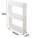 Ver imagem 6 de Carrinho Organizador para Cantos Estreitos Lateral de Fogão - Branco