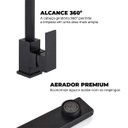 Ver imagem 7 de Torneira Luxo Monocomando 360 Graus Cozinha Banheiro Bancada Mesa Pia Aerador Misturador Agua Quente