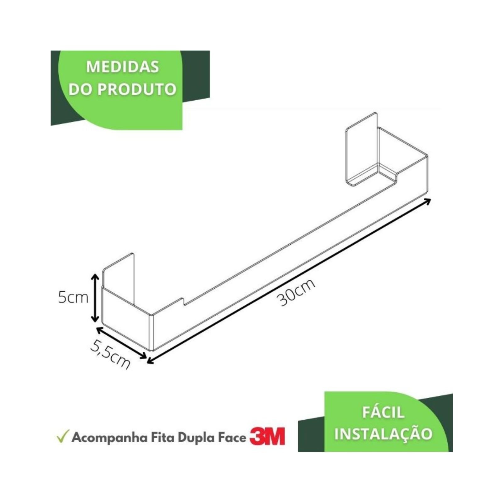 Porta Toalha Rosto com Adesivo Suporte Banheiro Preto F.elg - 8