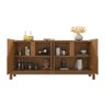 Aparador Buffet 170 com Cristaleira Lizz Pés Madeira Maciça Cedro - 5