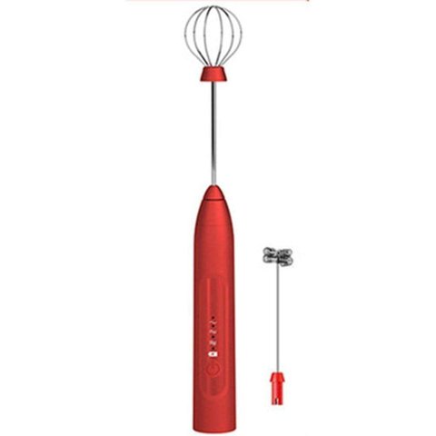 Misturador Bebidas Ovos Mini Mixer Fuê Portátil Elétrico Recarregável Q-2502 - Vermelho