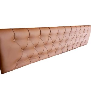 Poltrona Booth 1.170m Courvin Caramelo Capitonê Costurado