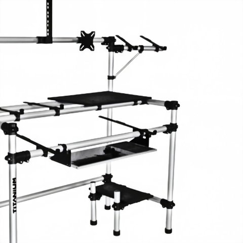 Rack Titanium Studio RS150 Com Suporte Para Teclados 25 e até 49 Teclas e Barra Para Periféricos