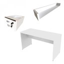 Ver imagem 2 de Escrivaninha Mesa Escritório com Prateleira Suspensa Helen 100cm Bramov Branco