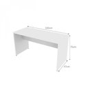 Ver imagem 4 de Escrivaninha Mesa Escritório com Prateleira Suspensa Helen 100cm Bramov Branco
