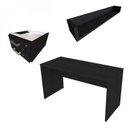 Ver imagem 2 de Escrivaninha Mesa Escritório com Prateleira Suspensa Helen 100cm Bramov Preto