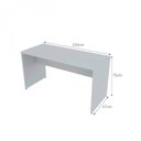 Ver imagem 4 de Escrivaninha Mesa Escritório com Prateleira Suspensa Helen 100cm Bramov Cinza Cristal