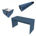 Ver imagem 2 de Escrivaninha com Prateleira Suspensa Helen 100cm Bramov Azul