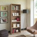 Ver imagem 3 de Conjunto de 3 Estantes para Livros Biblioteca 15 Nichos 1,8x1,8M Multy Artely Móveis Marrom Rústico