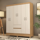 Ver imagem 7 de Guarda-Roupa Casal 6 Portas 2 Gavetas 149 cm Fast Amendola/Off White