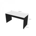Ver imagem 4 de Escrivaninha Mesa Escritório 100% MDF 100CMX47CM 2 Gavetas 100cm Preto e Branca
