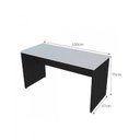 Ver imagem 4 de Escrivaninha Mesa Escritório 100% MDF 100CMX47CM 2 Gavetas 100cm Preto e Cinza Cristal
