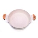 Ver imagem 2 de Frigideira Branca Antiaderente Marmorizada Javali AM 30cm