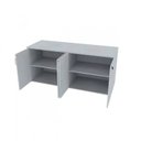 Ver imagem 5 de Escrivaninha Mesa Escritório 100CMX47CM com Armário Baixo 4 Portas 100cm Branca