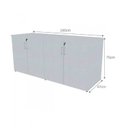 Ver imagem 4 de Escrivaninha Mesa Escritório 100cmx47cm com Armário Baixo 4 Portas 25mm