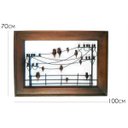 Ver imagem 2 de Quadro Artesanal Ferro Madeira Rústico Sala Pássaros Parede 1,00 x 0,70 Libertas Rosas Artesanato
