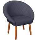 Ver imagem 1 de Poltrona Sofisticada para Sala Moderna Tecido Corano Premium Pés Palito