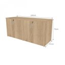 Ver imagem 4 de Escrivaninha Mesa Escritório 100cmx47cm com Armário Baixo 4 Portas 25mm