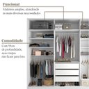 Ver imagem 5 de Guarda-Roupa Casal com Espelho 3 Portas em BP Belluno Cinza/Urbi