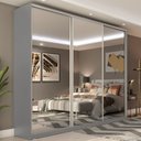 Ver imagem 1 de Guarda-roupa Casal com Espelho 3 Portas em Bp Belluno