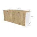 Ver imagem 4 de Escrivaninha Mesa Escritório 100cmx47cm com Armário Baixo 4 Portas 25mm