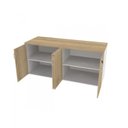 Ver imagem 5 de Escrivaninha Mesa Escritório 100cmx47cm com Armário Baixo 4 Portas 25mm