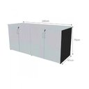 Ver imagem 4 de Escrivaninha Mesa Escritório 100cmx47cm com Armário Baixo 4 Portas 25mm