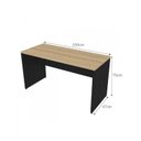 Ver imagem 3 de Escrivaninha Mesa Escritório 100CMX47CM com Armário Baixo 4 Portas 100cm Preto e Carvalho Mel Bege