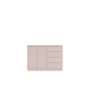 Ver imagem 5 de Cômoda Infantil 2 Portas 4 Gavetas 3 Nichos com Cabideiro Pérola