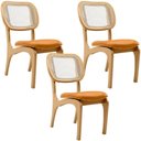 Ver imagem 2 de Kit 3 Cadeiras para Sala de Jantar Estofada e Tela Mariah L02 Couríssimo Whisky