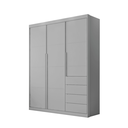 Ver imagem 2 de Guarda-Roupa Infantil 3 Portas e 4 Gavetas 220cm Pérola Cinza