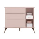 Ver imagem 5 de Cômoda Infantil 100% MDF com 3 Gavetas e 1 Porta Retrô Melinda Rosa