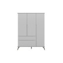 Ver imagem 7 de Guarda-Roupa Infantil 100% MDF 3 Portas e 2 Gavetas Retrô Melinda Cinza