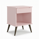 Ver imagem 2 de Mesa de Cabeceira Retrô 1 Gaveta e Nicho Melinda Rosa