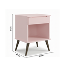 Ver imagem 3 de Mesa de Cabeceira Retrô 1 Gaveta e Nicho Melinda Rosa