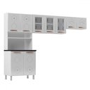 Ver imagem 1 de Cozinha de Aço Compacta Mirage 9 Portas com Vidro Branco - Telasul