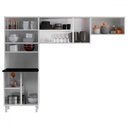 Ver imagem 2 de Cozinha de Aço Compacta Mirage 9 Portas com Vidro Branco - Telasul