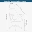 Ver imagem 4 de Cadeira Giratória Lisboa Bergen Rivatti com Encosto de Cabeça Madeira Laminada Pu Branco Base Rod