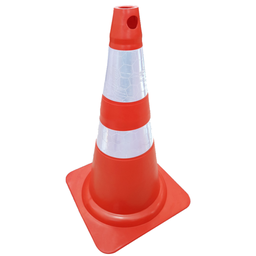 Cone de Sinalização Refletivo 75cm Laranja e Branco Plastcor Platcor 700.01292 - 1