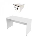 Ver imagem 2 de Escrivaninha Mesa Escritório Arvo 2 Gavetas 100cm Bramov Branco