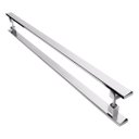 Ver imagem 1 de Puxador Inox Para Porta Pivotante Madeira Vidro 30 cm
