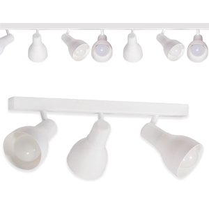 Trilho Eletrificado 84cm 6 Spots E27 Led Comum C/ Conector/emenda Cor:branco