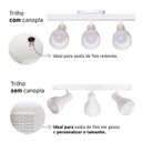 Ver imagem 2 de Trilho Eletrificado 84cm 6 Spots E27 Led Comum C/ Conector/emenda Cor:branco