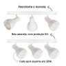 Trilho Eletrificado 84cm 6 Spots E27 Led Comum C/ Conector/emenda Cor:branco - 5